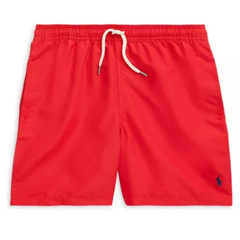 Red Polo Ralph Lauren swimming trunks